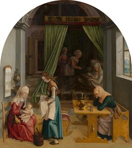 De geboorte van Maria door Unbekannt Unbekannt